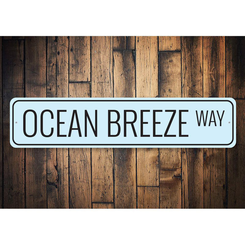 Panneau en aluminium Ocean Breeze Way, H 6 po x l 24 po x P 0,063 po