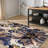 Dichiera Floral Brown/Navy/Cream Non-Slip Rubberback Area Rug-1042338008