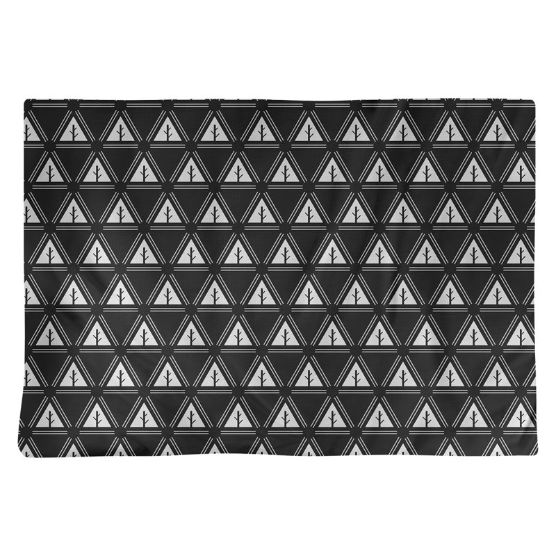 Barbra Polyester Geometric Rectangle Placemat, Black/White, Cotton