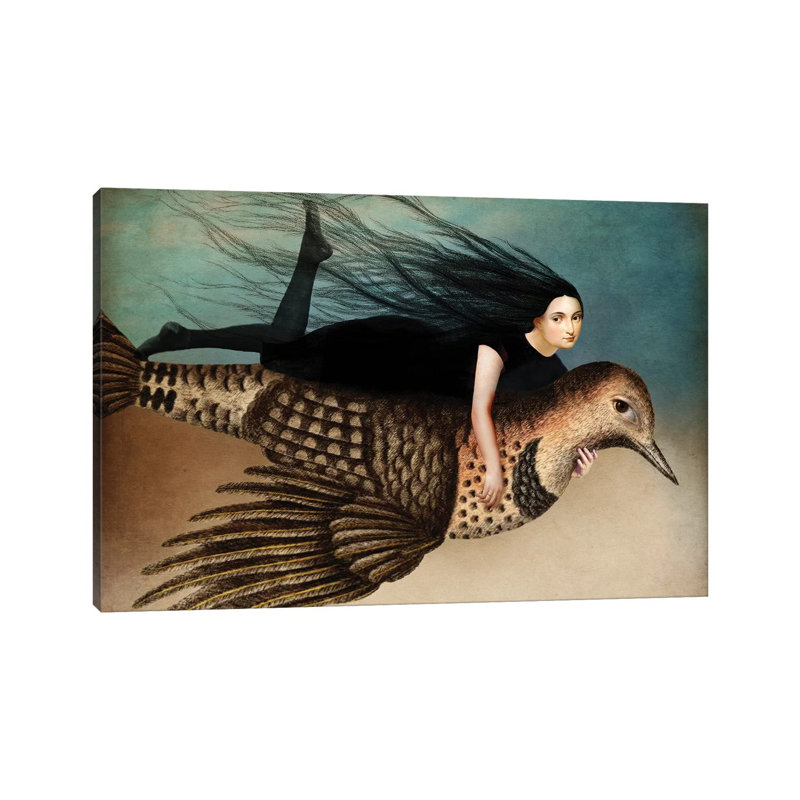 «Back to Earth II» par Catrin Welz-Stein - impression d'art graphique, H 12 po x l 18 po x 1,5 po, Toile tendue, Pas de tapis
