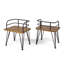 CHAISE EN BOIS ET MÉTAL ZION INDUSTRIEL (ensemble de 2)