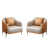 Orange / similicuir Griege