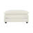 Free Combination Comfy Upholstery Modular Oversized L Shaped Sectional Sofa With Reversible Ottoman, White Chenille