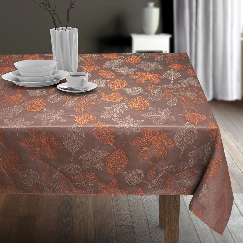 Floral Thanksgiving Tablecloth, 84" L x 60" D