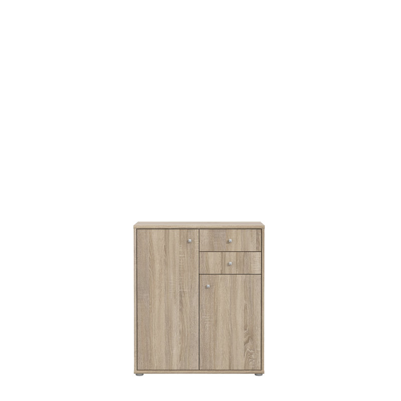Amandla 2 Drawer 73.7Cm W Combi Chest, Sonoma Oak