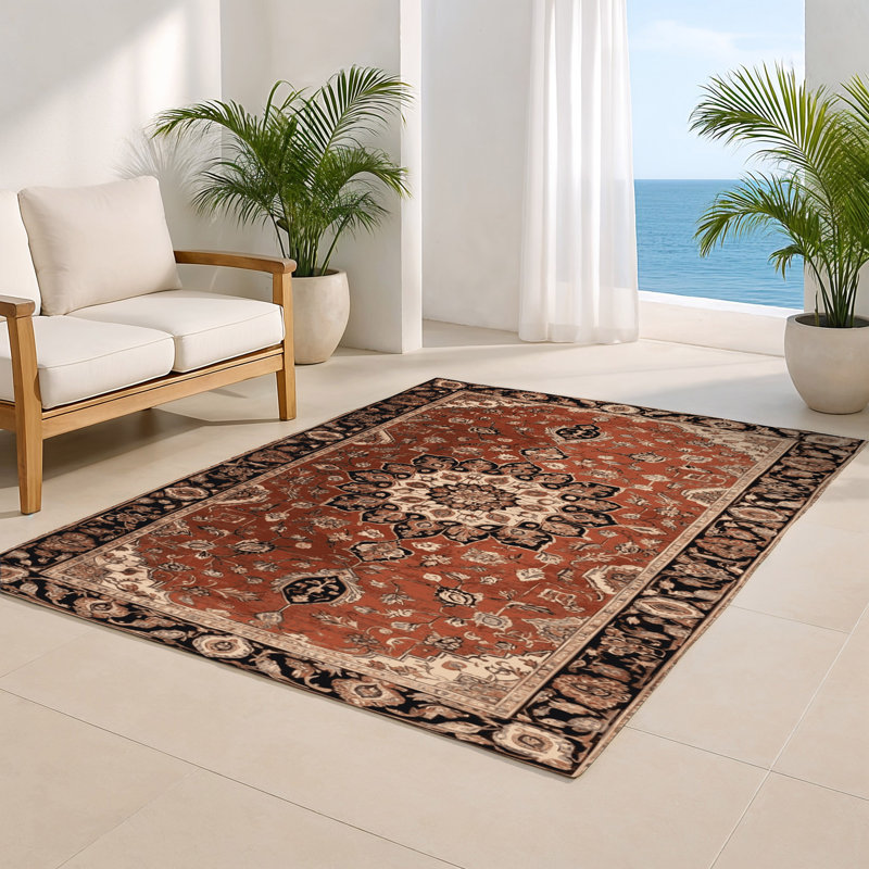 Tapis d'intérieur et d'extérieur brun Persian, Rectangulaire 2 pi x 3 pi