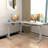 Becali 63'' L-Shaped Height Adjustable Standing Desk With A Drawer-2120531038