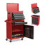 Boîte à outils roulante à 5 tiroirs avec coffre à outils amovible - Armoire de rangement verrouillable en acier-1166936951