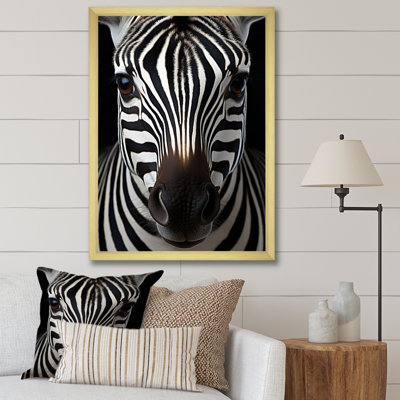 " Black And White Zebra Portrait III "