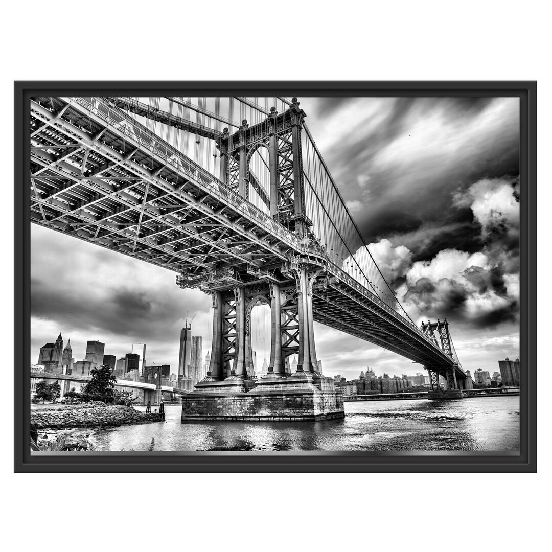 Gerahmtes Wandbild Manhattan Bridge New York