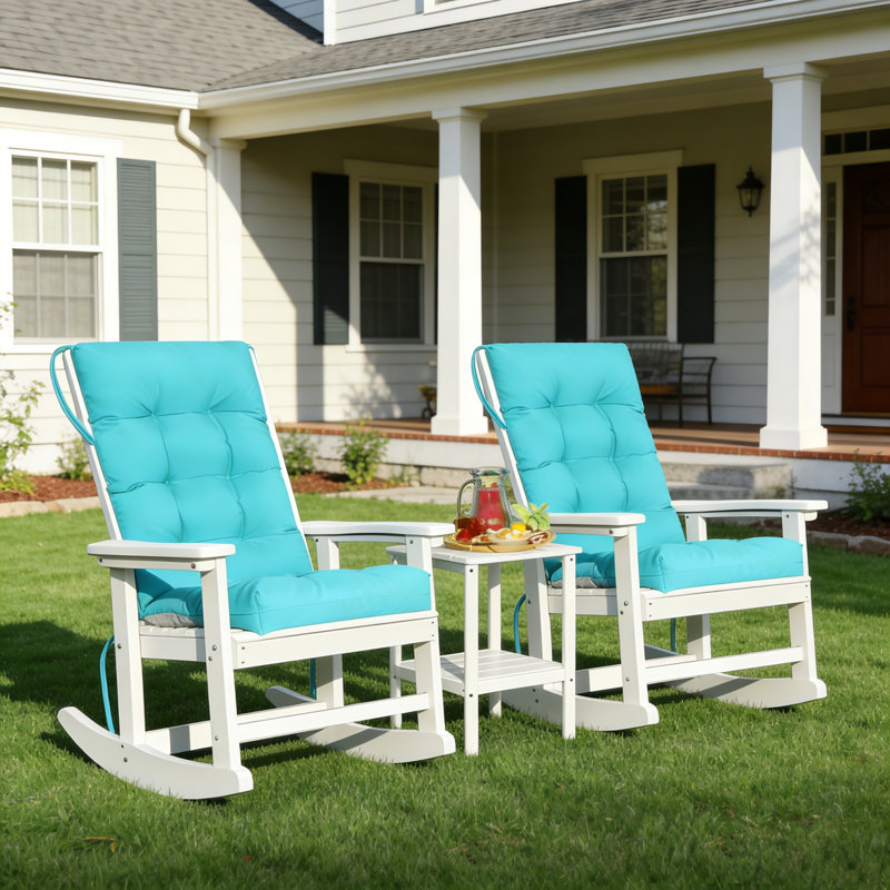 Ensemble de 2 coussins d'extérieur 46,5 po x 18,5 po x 4,3 po Adirondack, Arctic