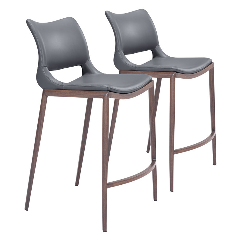 Upholstered Counter Stool with Metal Frame, Counter Stool (27” Seat Height)