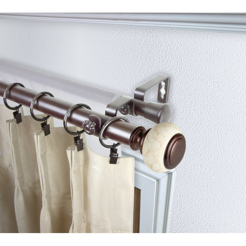 Tringle à rideaux double McWethy, Bronze, H 2,75 po x l 84 po x P 6,75 po