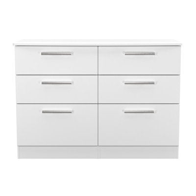 Borgeson 6 Drawer Wide Chest in Modern Oak (Ready Assembled)