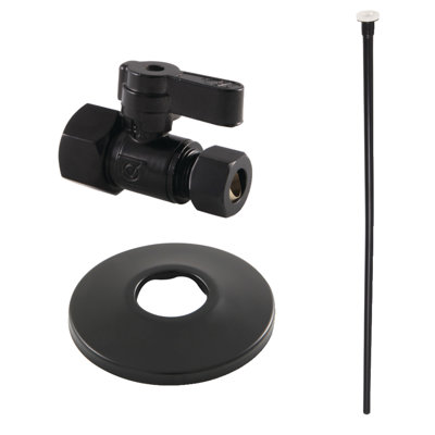 Trousse d'alimentation de toilette en laiton Kingston, valve droite 1/2 "FIP X 3/8" Comp