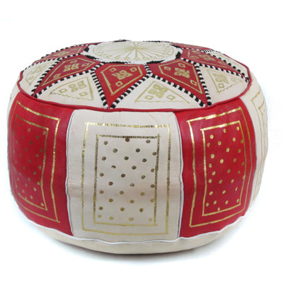 Carnuel Leather Pouf