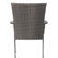 Chaise transitionnelle d'extérieur 3 pièces, empilable, brun