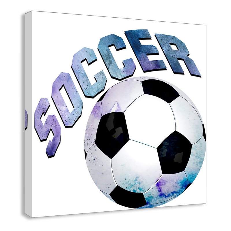 Fille de football 1, H 16 po x l 16 po x P 1,5 po, Toile