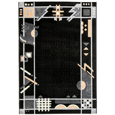 Sartain Abstract Shag Area Rug