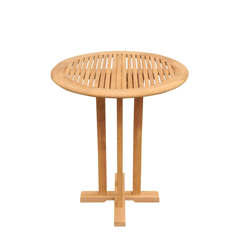 Mathieson Outdoor Round Teak Bar Table