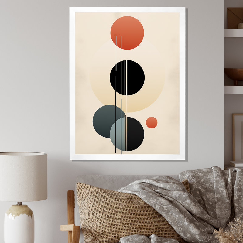 «Waning With The Moon», circulaire géométrique rétro I - décoration murale géométrique moderne, H 20 po x l 12 po x P 1 po