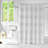 Jonestown Tufted Chenille Striped Textured Cloth Shower Curtain with 12 Stainless Steel Hooks-1235953145-1235953147