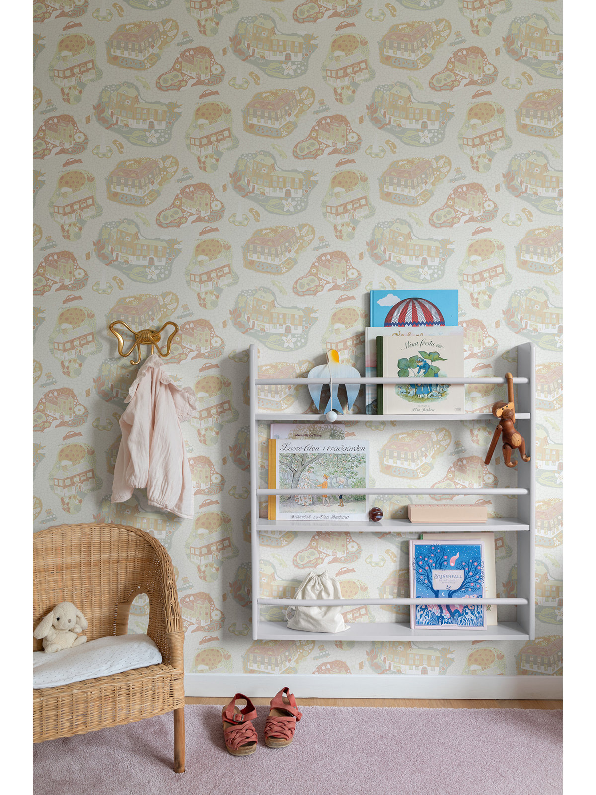 York Wallcoverings Wallpaper Double Roll, Staden Grey