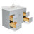 Hamlet 55 " W Freestanding Standard 1 Single Vanity Bathroom Vanity With White Quartz Top-138979254-60199484
