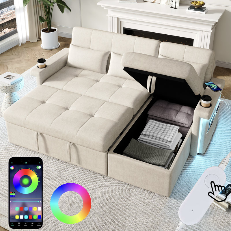 Sofa, Beige Chenille, Beige