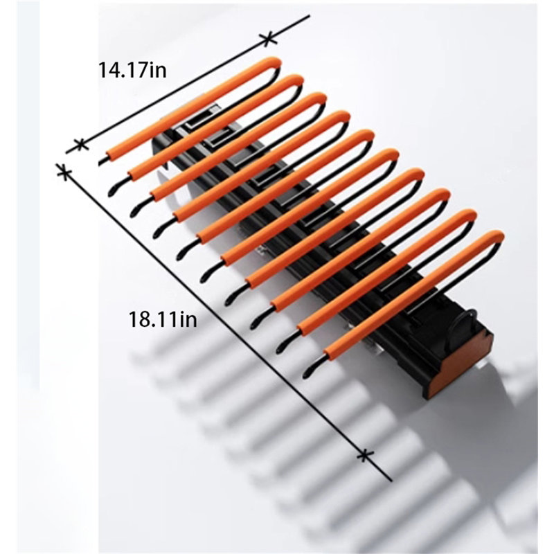 Support à pantalons coulissant à une rangée Toptrack, H 4,72 po x l 14,17 po x P 18,11 po