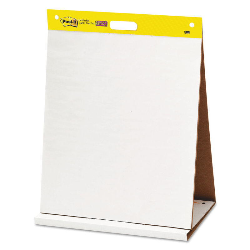 Post-it White Self-Stick Tabletop Easel Pad, 20 x 23 Inches, 20 Sheets