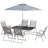 Jovannie 6 - Person Patio Dining Set with Rectangular Table , Cushions Included-1703513040