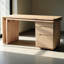 Bureau moderne en L 90 po en bois naturel avec 3 tiroirs, bureau pivotant à 360 ° en bois, bureau de direction, bureau d'angle, poste de travail pour bureau à domicile ou salon