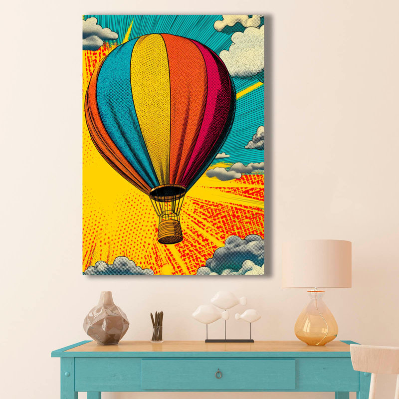 Art mural en toile Hot Art Balloon Pop Art - 17,7 po x 27,6 po, H 27,6 po x l 17,7 po