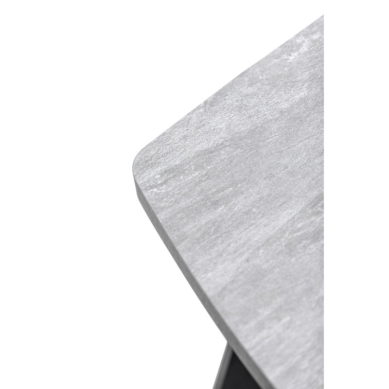 Rimini Metal Base Dining Table, 76cm H x 120cm L x 80cm W