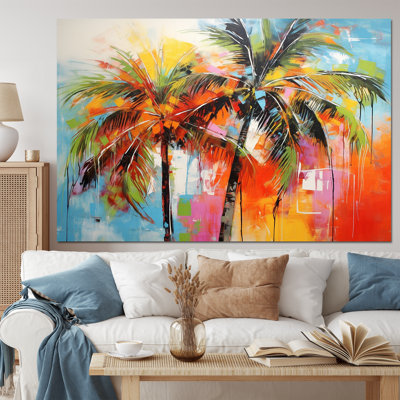 Popart Palm Trees I  Palm Trees Wall Art Palm Canvas Print