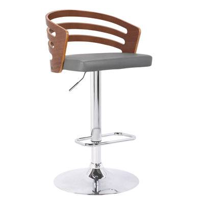 Tabouret tournant à hauteur réglable avec repose-pieds