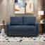 Canapé-lit de 57,48 po avec canapé-lit en tissu bleu marine avec dossier réglable et canapé-lit moderne pour salon