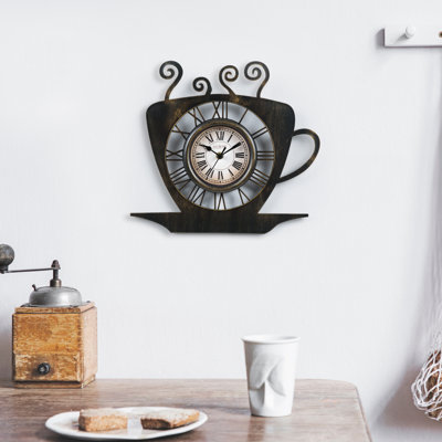 13 In. Latte Mug Quartz Clock