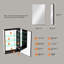 Miroir de pharmacie encastrable 19,7 po H 29,53 po Otwald