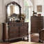 Commode à 5 tiroirs et miroir de style moderne et contemporain, pour chambre à coucher-385392073