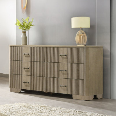 Meuble de chambre rustique en bois rustique 1 pièce avec 6 tiroirs de rangement
