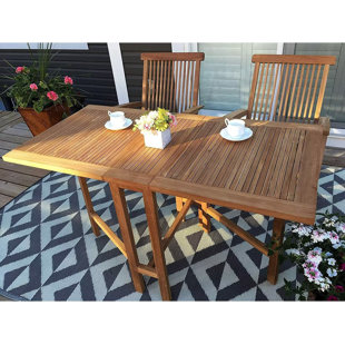 Teak Outdoor Folding Rectangular Dining Table