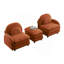 Causeuse avec dossier incurvé et accoudoirs, repose-pieds mobile et coussin double couche pour un confort ultime-129616408-129616411