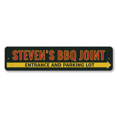 BBQ Joint Directional Custom Aluminum Sign