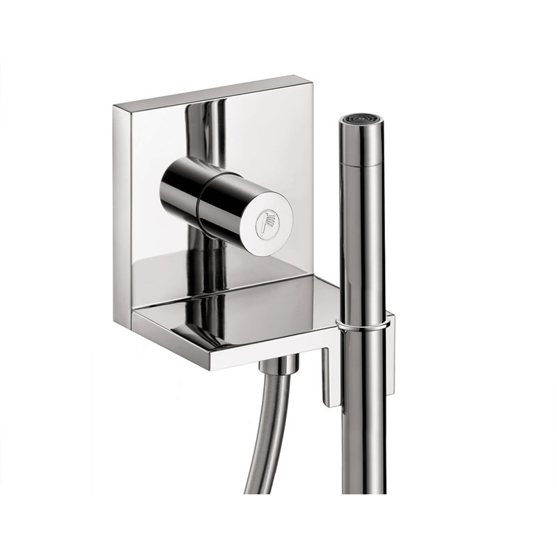 Showersolutions Luxury Handheld Shower Head Holdermodern Coordinating In Chrome, 12651001, Chrome