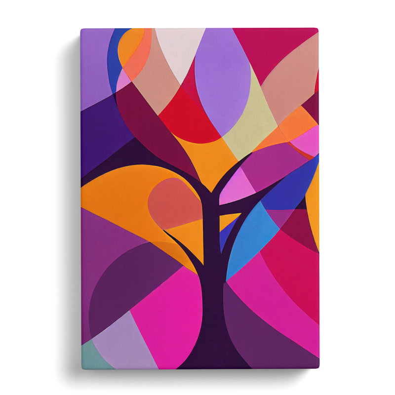 Ariock Plum Tree Orphism - Wrapped Canvas, 60cm H x 40cm W x 3cm D