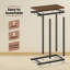 Table d'appoint en forme de C avec structure en métal robuste-227167675