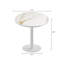 Table bistro ronde 31,5 pouces avec plateau en faux marbre, structure en métal robuste facile à assembler-1186484161