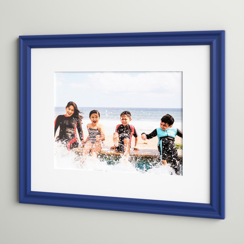 Malibu Blue Wood Matte Picture Frame, 9" x 12"